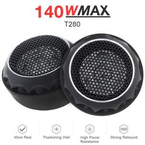 경량 미니 돔 트위터 자동차 스피커, 오디오 시스템용 내장 크로스오버, 고효율, 140W YH-T280, 12V, 2 개