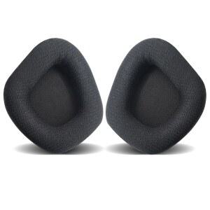 커세어 보이드 및 PRO RGB 유선/무선 게이밍 헤드셋 이어 쿠션 패드 커버 블랙 메쉬 패브릭 메모리 폼-블랙 교체용