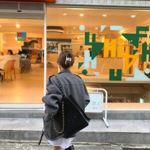 원픽 여성 가을 터틀넥 도톰한 모직 코트 하프 캐시미어
