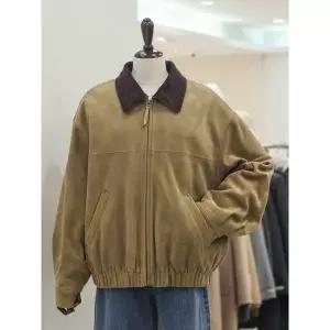 수량한정 더아이잗 IS2M0JP871 스웨이드 배색 칼라 퀼팅 점퍼 2773750