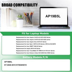 AP19B5L 노트북 배터리 Acer Aspire 5 A515-43 Swift 3 SF314-42 TravelMate P2