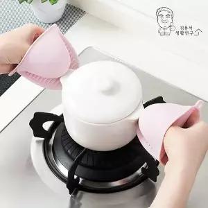 1+1 실리콘 냄비집게 뜨거운 냄비 오븐 내열 글러브
