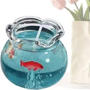 미니 버블 어항 캔들 젤리 왁스 5x45cm 에스테틱 장식용 향 귀여운 수족관 스타일의 침실 스파 요가 파티와