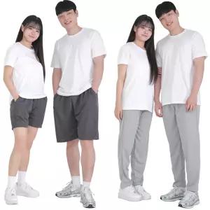 밴딩 메쉬바지 메쉬반바지 여름 남성 여성 쿨바지 쿨반바지 작업복