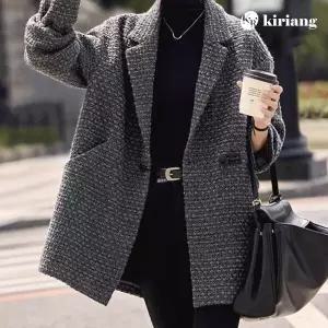 와일드 니트 싱글 자켓