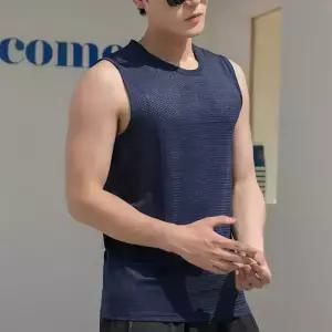 메쉬 쿨나시 여름 스포츠 에어스판 런닝 남성 민소매 쿨티 작업복 쿨 티셔