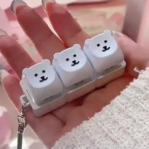 무드바이브 농담곰 키캡 키보드 포인트 핸드폰 키링 고리 휴대폰줄 폰꾸 에어팟 키링 핸드폰 스트랩 키링 비즈 구슬 우정템 생일선물