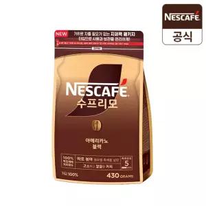 [중복5%+5만원그린머그] 네스카페 수프리모 아메리카노 블랙 리필 430g 1개