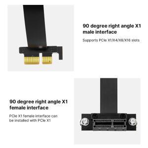 PCIE 3.0 X1 라이저 케이블 90도 ° 장치 리본 연장기용 직각 Express - 연장 케이블