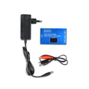 BC-4S15D 배터리 리튬 Lipo 밸런스 충전기 전압 검출기 RC 용 어댑터가있는 LCD 디지털 디스플레이