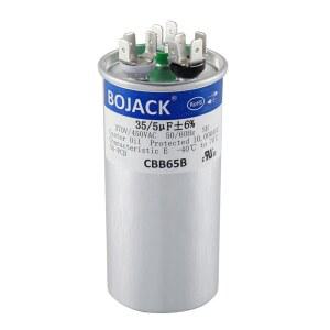 BOJACK 35+5UF 35 5 MFD 6% 370V /440V CBB65 듀얼 런 원형 시동 커패시터 AC 모터 또는 팬 스타트 콘덴서 스트레이트용
