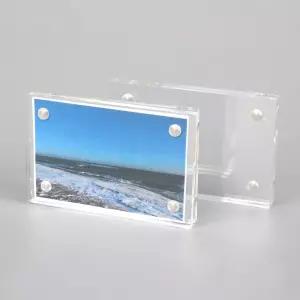 아크릴 자석 액자 4x6cm 미니 사진 포토카드 투명 프레임