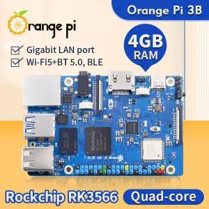 Orange Pi 3B 4GB Ram 개발 보드 RK3566 MAX 1.8GHz 칩 WIFI-BT 단일 보드 컴퓨터 Orange Pi 3 모델 B 4K