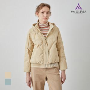 비비올리비아 [VVOLIVIA] 웰론 다운 후드 점퍼_VVBKA5S1171