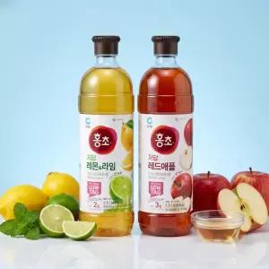 홍초 저당 기능성 레몬라임 1.5L + 레드애플 1.5L