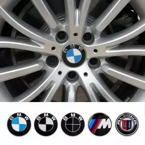 자동차휠캡 56/60/65/70mm 자동차 배지 휠 센터 커버 스티커 허브 캡 데칼 BMW 호환 M Z4 M3 M5 M6 X3 E46