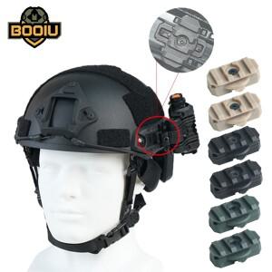 BOOIU 전술 헬멧 램프 사이드 레일 어댑터 마운트 조정 가능 360도 회전 나일론 에어소프트 사냥용 액세서