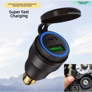 오토바이 방수 충전기 30W USB C형 PD 전원 어댑터 Hella DIN 플러그 소켓 BMW Ducati Triumph용 퀵