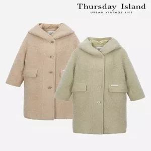 [써스데이아일랜드][Thursday Island] 숄카라 후드 롱 코트(T238MCT635W)