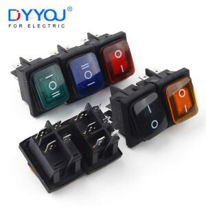 1피스 KCD4 36x29mm 방수 로커 스위치 4/6Pin 2/3 보트 해양 자동차 토글 LED 조명 16A/250V 20A/125V