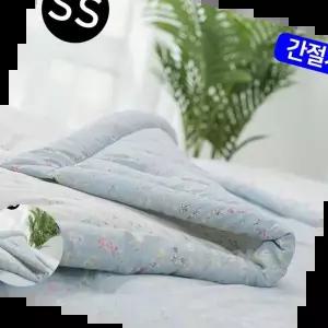 꽃무늬이불 마이크로화이바이불 빈티지플라워 마이크로 모달 간절기 이불 슈퍼싱글 SS 블루