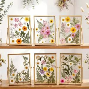 리얼네이브 프레스 플라워 프레임 5 x 7 인치 키트에는 공예품 DIY 웨딩 테이블탑 디스플레이 홈 데코