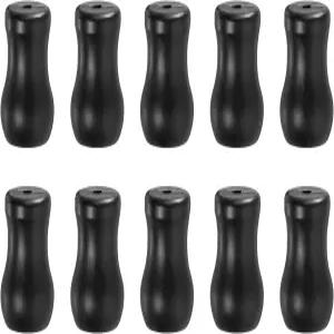 uxcell 10Pcs 코드 노브 30mm 윈도우 블라인드 태슬 플라스틱 풀 드롭 그늘막 커튼용 엔드 펜던트 블랙
