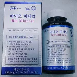 J&H BIO 바이오 미네랄 칼슘 마그네슘 아연 캐나다 240정