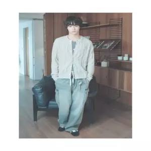 에잇세컨즈 와이드 핏 풀밴딩 카고 데님 팬츠 블루 데님팬츠 456321CM4P 6056811