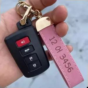 열쇠고리 키링 차량번호 커스텀 장식 액세사리 자동차 꾸미기 각인 가죽 주문제작 차키