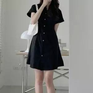 여성용 반팔 버튼업 셔츠 미니 원피스 심플핏 드레스 반팔원피스 셔츠원피스 미니원피스