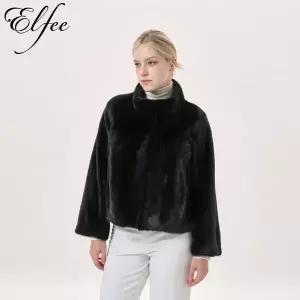 [진도 Elfee] 풀스킨 휘메일 블랙 밍크 케이프 자켓 (E9W3EJ16)