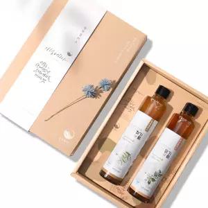 국산 저온압착 들기름 참기름 300ml 2병 선물세트 [ 농부플러스 ]