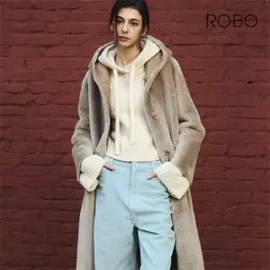 [로보][ROBO] 로보 25FW 롱 후드 무스탕