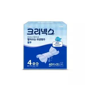 크리넥스 빨아쓰는 위생행주 블루 40매 x 3입