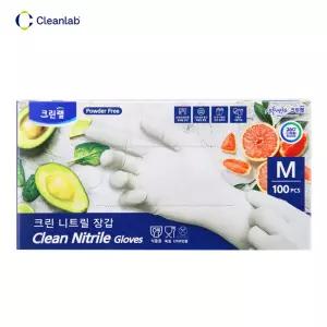 장갑 크린랩 니트릴 M 100개입 크린