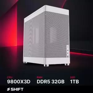 주연테크 시프트 CG3v9800X3D 화이트 AMD 라이젠7 9800X3D 반본체 게이밍 컴퓨터