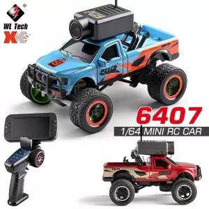 WLtoys 6407 64 스케일 미니 RC카 모델 리모컨 및 WiFi 앱 데스크탑 원격 카메라 제어 기능