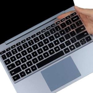 MICROSOFT SURFACE 노트북용 키보드 커버 GO 3/2 12.4인치 터치스크린 노트북 실리콘 스킨 커버(10.5인치에 맞지 않음)-BK