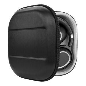 젠하이저 PXC 550-II 보스 QC 울트라 스컬캔디 크루셔 ANC 2 등과 호환되는 지크리아 쉴드 헤드폰 케이스 케이블 보관용 하드쉘 여행용 가방 교체(블랙)