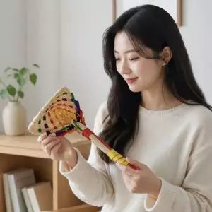 오너클랜 전통 복조리 1p 선물 색동 공예품 인테리어 벽걸이 장식 재료 만들기 민속품 개업선물