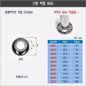 스텐 하캡 바닥캡 평캡 파이프캡 난간캡 90도