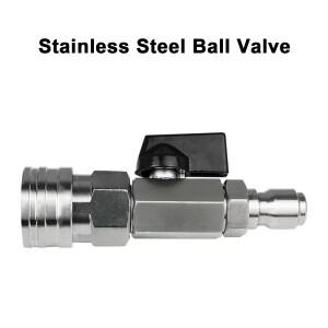 고압 세척기용 4500 PSI 볼 밸브 키트 14인치 퀵 커넥트 스테인리스 스틸 피팅세차 및 펌프 호스용
