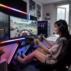 직결구동 레이싱휠 드라이빙 세트 포스피드백 시뮬레이터 MOZA R5 스티어링휠 PC F1