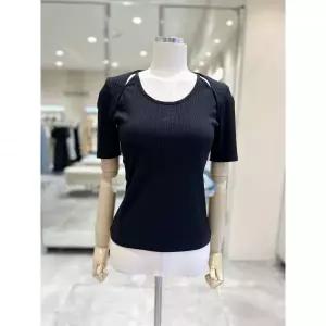 임박상품 [에고이스트] 여성 홀포인트 슬림 골지 반팔티셔츠 EQ2JT410 2765570