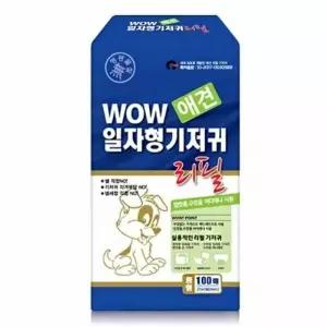 와우 일자형 중형 리필 기저귀 100매