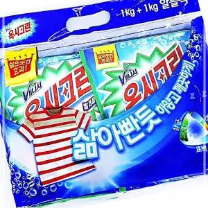 IKW74E6B1 분말형 1kgx2 기 비누 옥시크린 세탁 가루 빨래 세제 대용량