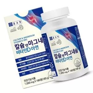 종근당 칼슘 앤 마그네슘 비타민D 아연 1000mg x 180정