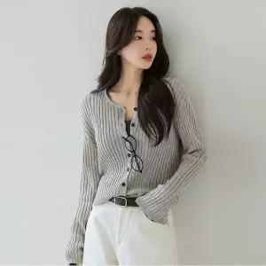 시크폭스 이니아 린넨 골지니트 가디건 61CA2209