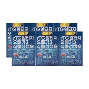 순 수식품 rTG 알티지 오메가3 1018mg x 60캡슐 x 6박스
